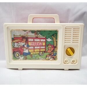 Vintage Toys R' Us Geoffrey Wind Up Music Box/TV Moving Picture *WORKING-RARE*